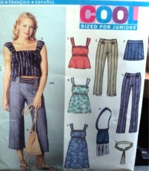 6264 STRAPPY TOP,DRESS,BAG,LO RISE BOTTOMS PATTERN 3/4-13/14
